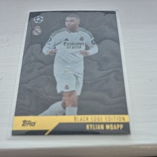 Match Attax 24/25 Kylian Mbappe missing E off surname Black Edge  MISPRINT RARE