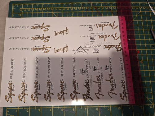 Fender waterslides decals - waterslides,
