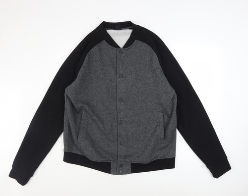 Men grey black varsity - black,