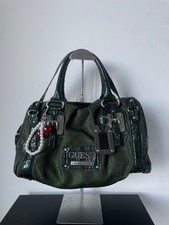 Guess green monogram satchel - guess,