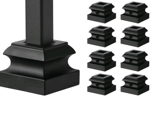 8pk iron baluster shoes black - 8pk,