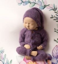 Purple hat and Jumpsuit Newborn Photography Prop