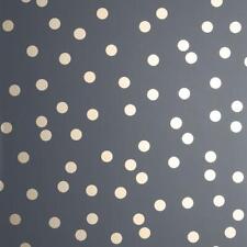 Polka Dot Wallpaper Spots Charcoal Rose Gold Metallic Shimmer Modern Arthouse