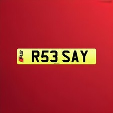 ?Audi RS3? Personalised, Cherished personal number plate, initials SAY.