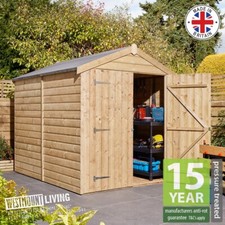 8x6 wooden apex garden shed - apex,