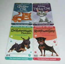 WAGS & WHISKERS BEWARE OF THE DOG OR CAT  METAL DOOR SIGN