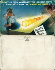 Bamforth 2347 Comic Series Taylor Winterbottom Steel Rolling Mill 