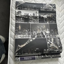 Fresco 'City at Night' New York Brooklyn Bridge Wall Art Mural Wallpaper 101696