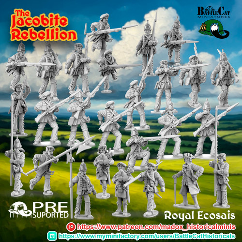 28mm jacobite royal ecosais - royal,