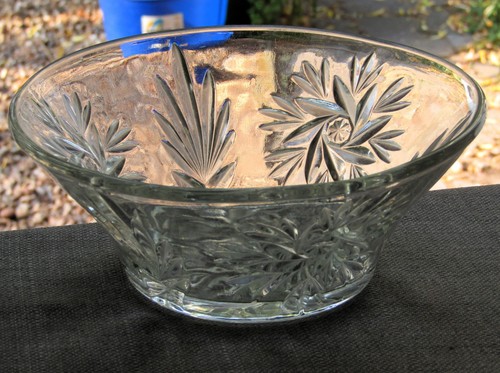 Vintage pressed clear glass - clear,