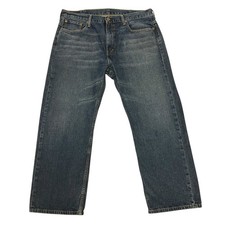 Levi's 569 Jeans Blue Mens 38W 29L Loose Straight Fit Red Tab Denim Zip Fly