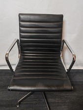 Black And Chrome Swivel Chair