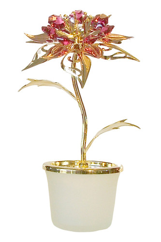 Christmas star satin vase - star, on