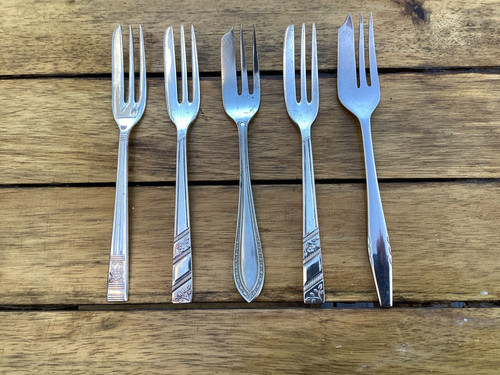 Silver plated pastry forks - 5,