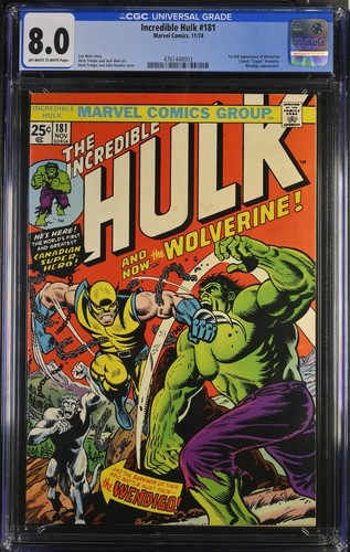 Incredible hulk 181 cgc 0 - incredible, 8.0