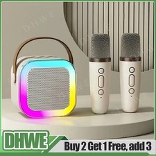 Mini Karaoke Machine, Portable Karaoke Speaker With 2 Wireless Microphones UK