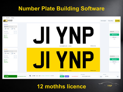 Number plate printing - number, software