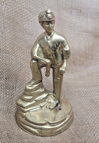 Vintage brass coal miner - brass,