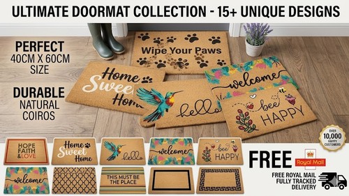 Coir rug doormat non slip - rug,