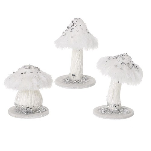 White faux fur silver - &,
