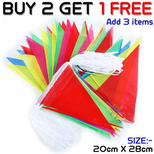 10m colour bunting flags - colour,