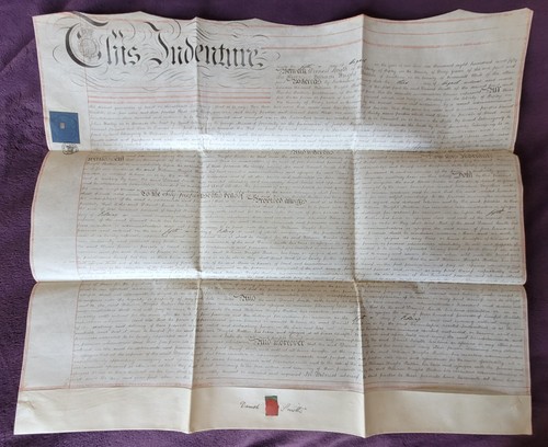 1850 vellum indenture - 1850,