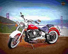 Harley Davidson FLSTN Softail Deluxe FLSTN Softail Deluxe 1 A4 Photo Print