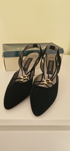 Saxone black velvet - black,