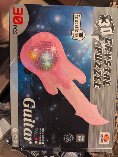 Crystal puzzle pink guitar - crystal,