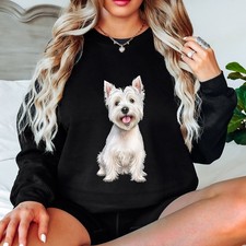 Westie Dog West Highland Terrier Animals Womens Sweatshirt Pet Lover Graphic