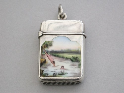 Victorian silver enamel - &,