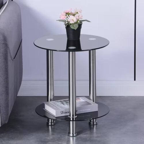 Round tier glass - 2-tier, table