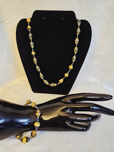 African paper bead - bead, necklace
