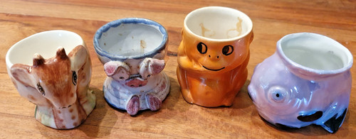 Vintage animal ceramic egg - vintage,