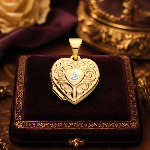 18ct gold heart - heart, locket
