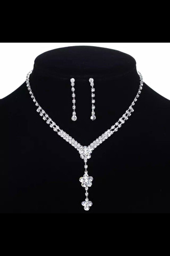 Silver plated necklace - silver,