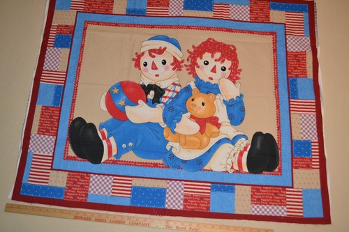 Cotton fabric panel raggedy - panel,,