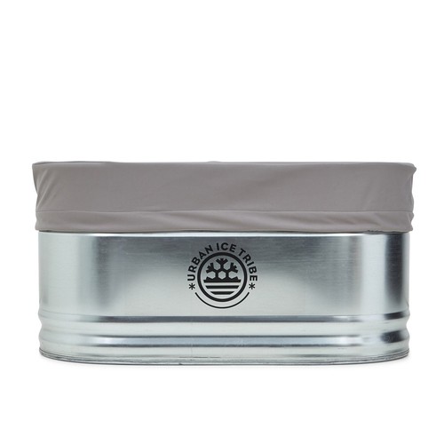 Ice bath and grey cover - ice,