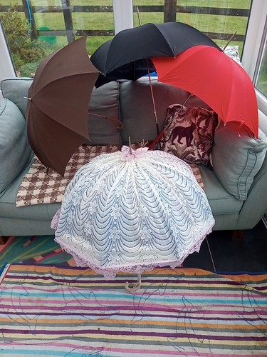 Vintage umbrellas long 60s - vintage,