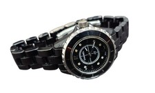 Chanel J12 Watch Ceramic Swiss Made Quartz DM98005 200M Black Ladies 