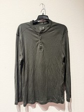 Triple Aught Design TAD Huntsman 200 Henley Merino Wool Khaki Green Mens Size M