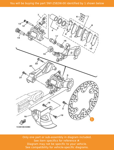 Yamaha disk rear brake 2 - disk,,