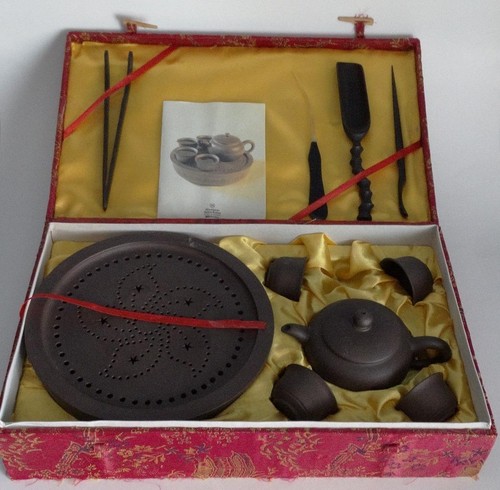 Zisha tea set display case - zisha,