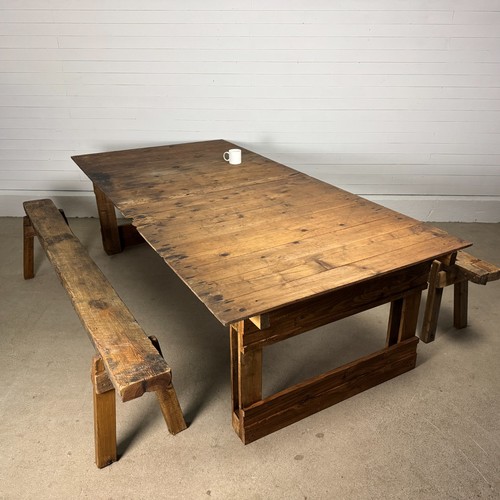 Large vintage pine table - pine, and