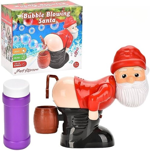 Funny christmas bubble blowing - christmas,