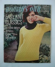 WOMAN'S OWN EASY KNIT CLASSICS VINTAGE KNITTING PATTERNS OCTOBER 23rd 1965