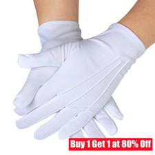 White dress gloves parade - white,