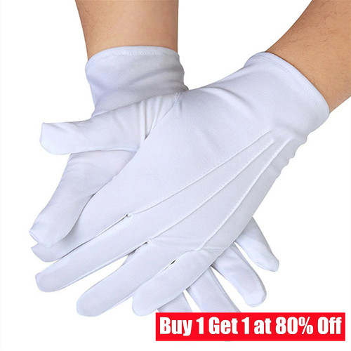 White dress gloves parade - white,