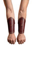 Studded Dark Brown Vambraces
