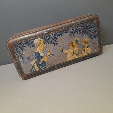 Vintage french tin candy box - french,